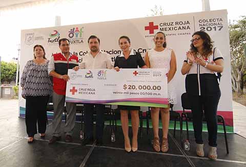 Inicia Colecta Nacional Cruz Roja Mexicana 2017 en Tuxtla Gutiérrez