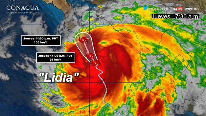 Tormenta Tropical “Lidia” en el Pacífico