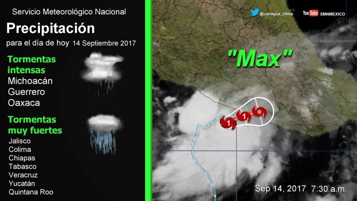 La Tormenta Tropical “Max” se Forma en Costas del Pacífico