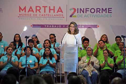 Martha Muñoz de Castellanos, Rinde 2º. Informe de Actividades del DIF Municipal, Tuxtla Gutiérrez