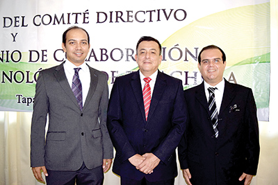 Abraham Castellanos, coordinador de Ciencias Exactas; Manuel Cerecedo, coordinador de Ciencias Computacionales; José Ruiz, coordinador de Ciencias Naturales.