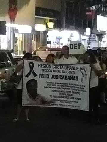 Marcha de Duelo del Magisterio en Tapachula