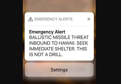Falsa Alarma de Misil Genera Pánico en Hawai