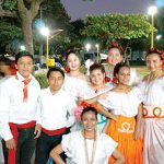 Los chicos del ballet folklórico de Tapachula.
