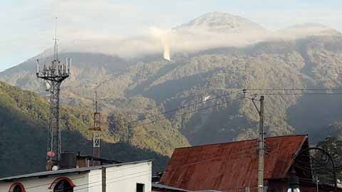 Incendio en Volcán Tacaná Alerta a las Autoridades