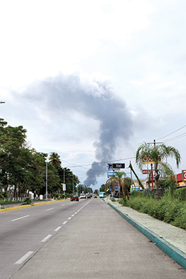 Voraz Incendio en Tiendas del Centro de Tapachula