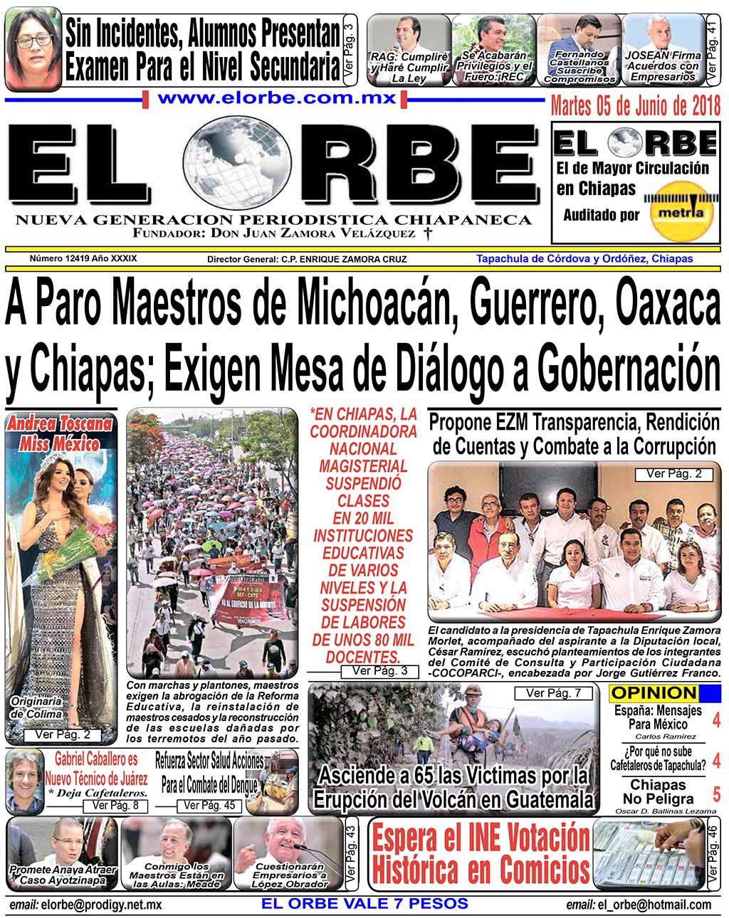 JUNIO 05 DE 2016 | Periódico El Orbe