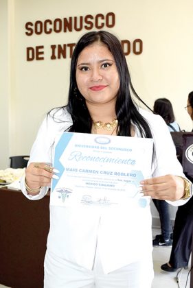 Mari Carmen Cruz, 1er. Lugar de aprovechamiento.