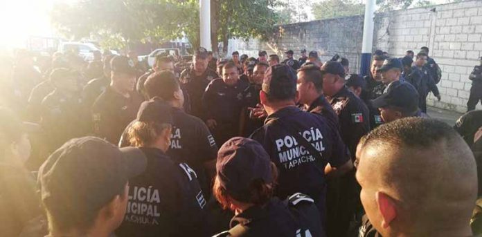 Protestan Policías de Tapachula, Exigen Cese de Directivos por Actos de Corrupción