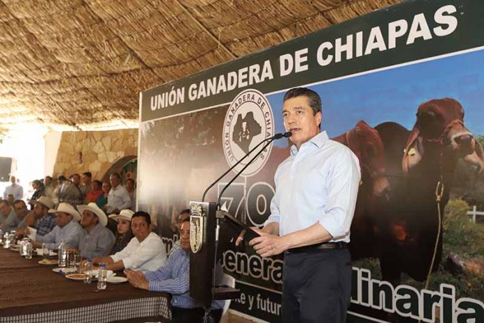 Junto a representantes nacionales y estatales, el Gobernador clausuró la Asamblea General de la Unión Ganadera de Chiapas, donde manifestó que se fortalecerá la ganadería local.