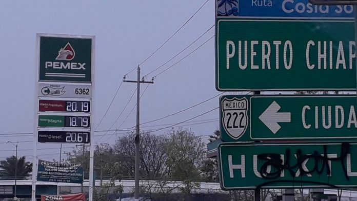 Cotice precios... en este 1ro de Mayo del 2019 así están las tarifas de los combustibles en la gasolinera ubicada en la 4ta sur y Libramiento, en Tapachula Chiapas.