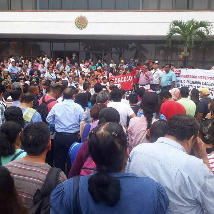 Realizan Maestros 2ª. Jornada de Protestas