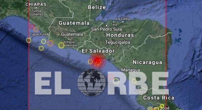Sismo en El Salvador con Replicas en C.A y Chiapas
