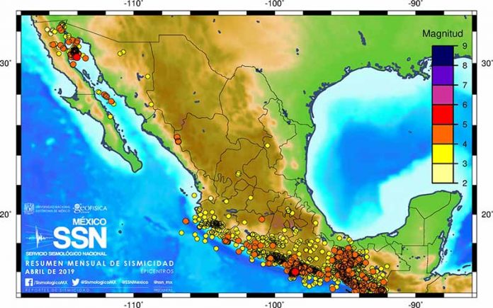 Supera México los 10 Mil Sismos en 2019
