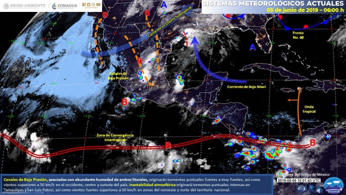 Se Prevén Tormentas Torrenciales en Guerrero, Oaxaca y Chiapas