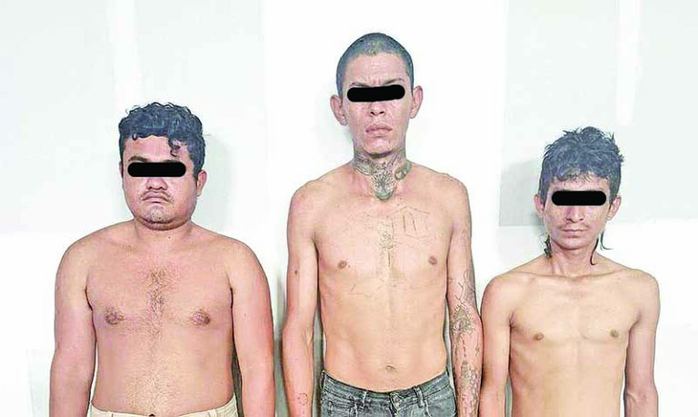 Tres Barrio 18 Detenidos con Marihuana