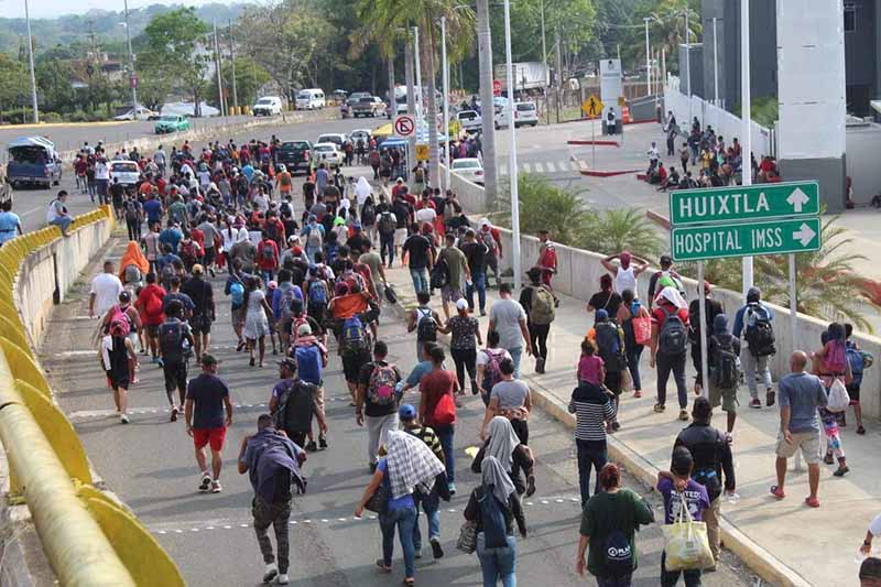 Otra Caravana de Migrantes sin Documentos Sale de Tapachula