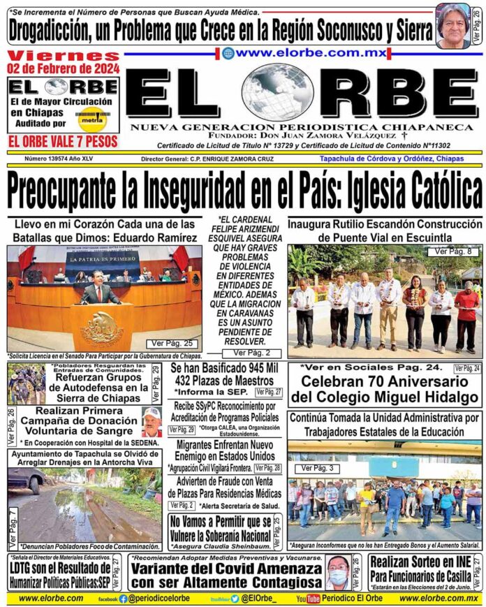 FEBRERO 02 DE 2024 - Periódico El Orbe.